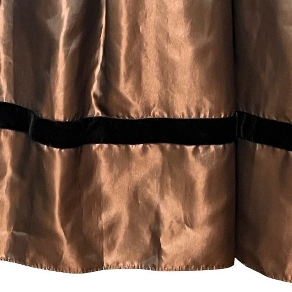 BCBG Paris Brown/Bronze Fit and Flare Taffeta Petticoat Cocktail Dress - Picture 9 of 14